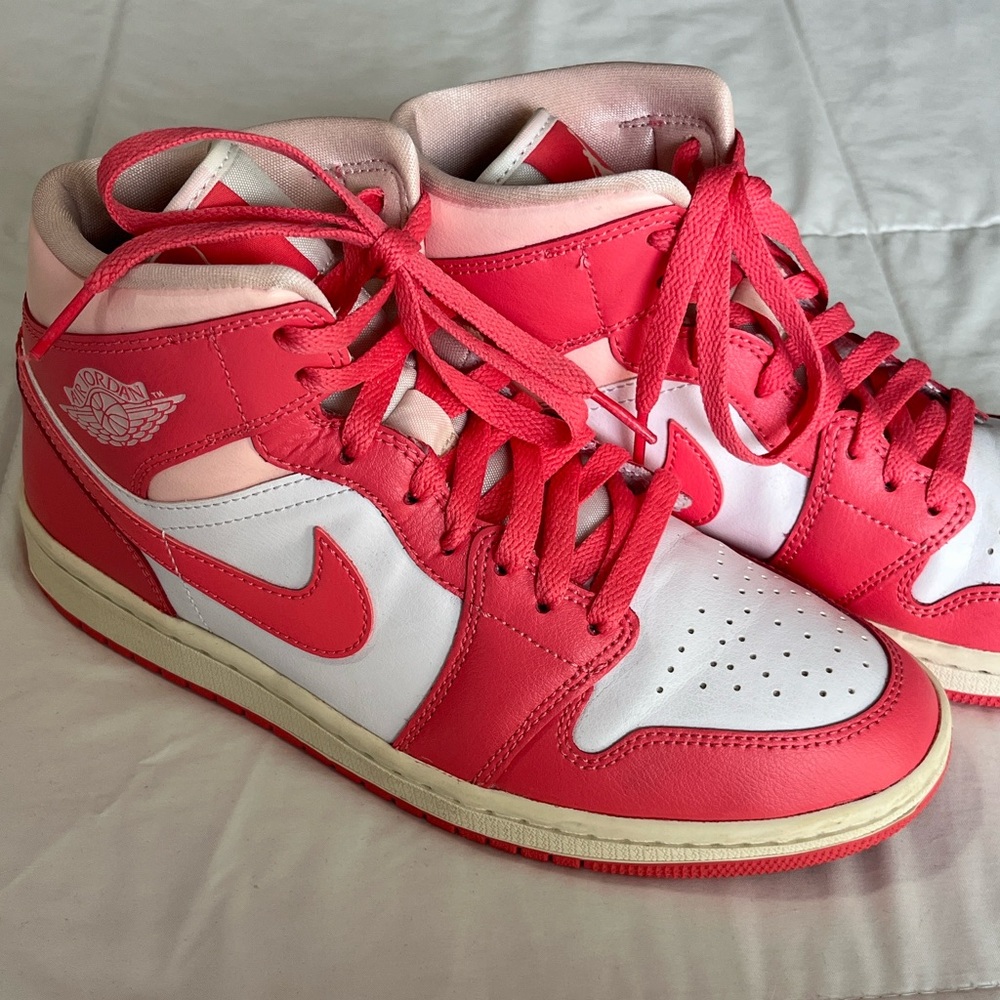 Nike Women's Vibrant Pink and White Sneakers